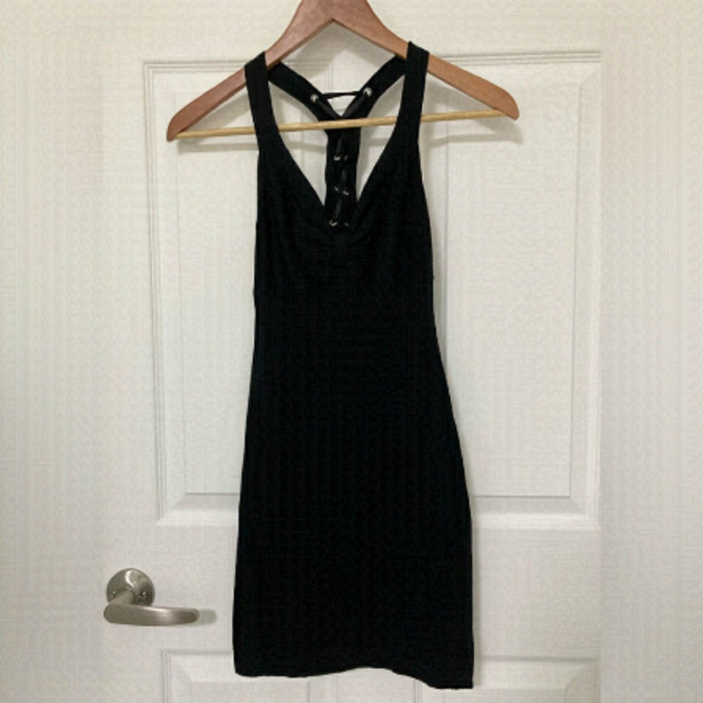 GUESS BLACK KNIT DRESS - Size XS